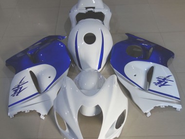 1997-2007 Blanc Brillant & Bleu Profond Suzuki GSXR 1300 Carénage Moto