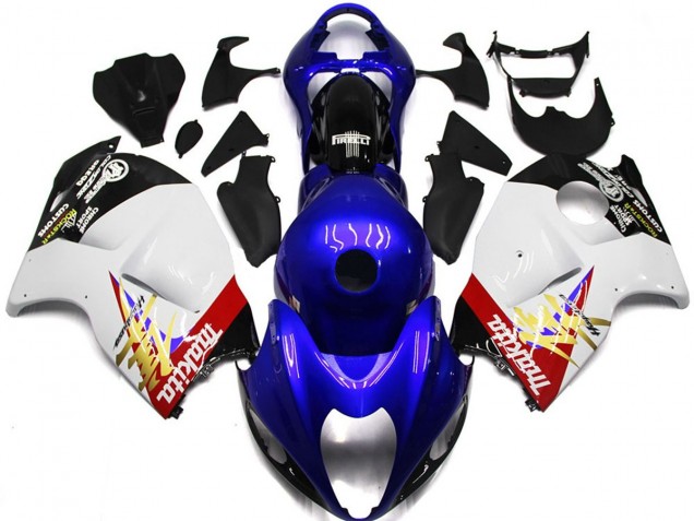 1997-2007 Logo Personnalisé Bleu & Blanc Suzuki GSXR 1300 Carénage Moto