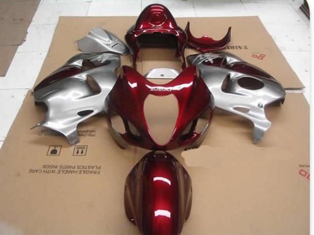 1997-2007 Rouge D Argent Suzuki GSXR 1300 Carénage Moto 1997-2007 Rouge D Argent Suzuki GSXR 1300 Carénage Moto