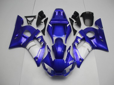 1998-2002 Argent Blanc & Bleu Yamaha R6 Carénage Moto