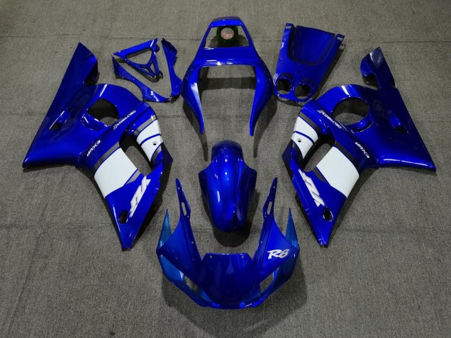 1998-2002 Conception Bleu Blanc Yamaha R6 Carénage Moto 1998-2002 Conception Bleu Blanc Yamaha R6 Carénage Moto