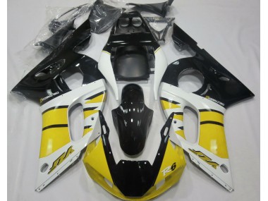 1998-2002 Jaune Brillant & Noir Yamaha R6 Carénage Moto