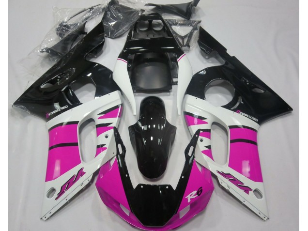 1998-2002 Rose Brillant & Noir Yamaha R6 Carénage Moto