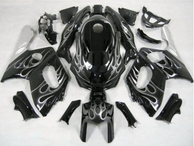 1998-2007 Noir & Argent Flamme Yamaha YZF600 Carénage Moto
