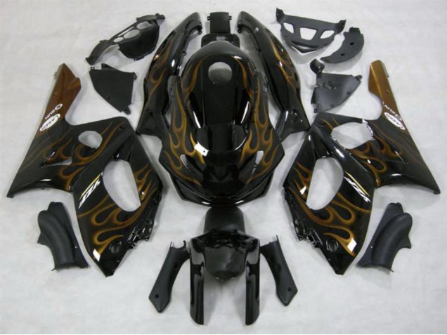 1998-2007 Or Flamme Brillant Yamaha YZF600 Carénage Moto 1998-2007 Or Flamme Brillant Yamaha YZF600 Carénage Moto