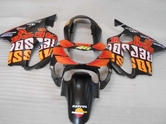 1999-2000 Orange Mat Noir & Rouge Honda CBR600 F4 Carénage Moto 1999-2000 Orange Mat Noir & Rouge Honda CBR600 F4 Carénage Moto