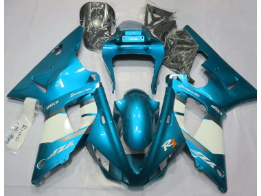 2000-2001 Bleu Clair & Blanc Yamaha R1 Carénage Moto