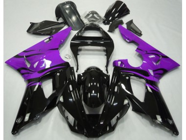 2000-2001 Noir Flamme & Violet Yamaha R1 Carénage Moto