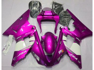 2000-2001 Rose Vif & Blanc Yamaha R1 Carénage Moto