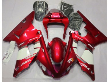 2000-2001 Rouge Feu & Blanc Yamaha R1 Carénage Moto