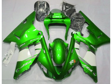 2000-2001 Vert Électrique & Blanc Yamaha R1 Carénage Moto