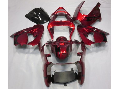 2000-2002 Rouge Métallisé Kawasaki ZX6R Carénage Moto