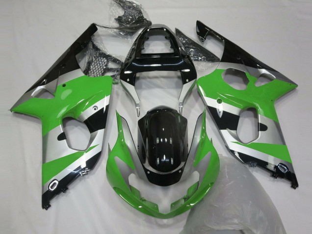 2000-2002 Style Argent Vert OEM Suzuki GSXR 1000 Carénage Moto