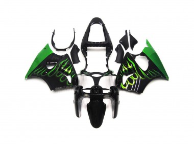 2000-2002 Vert Brillant Flamme Uni Kawasaki ZX6R Carénage Moto