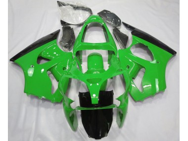 2000-2002 Vert Brillant & Noir Kawasaki ZX6R Carénage Moto