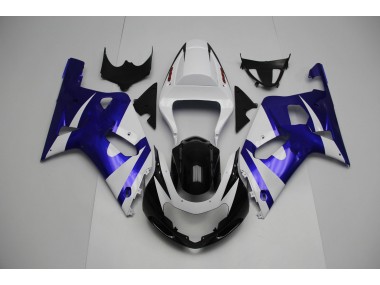2001-2003 Blanc & Bleu Suzuki GSXR 600-750 Carénage Moto