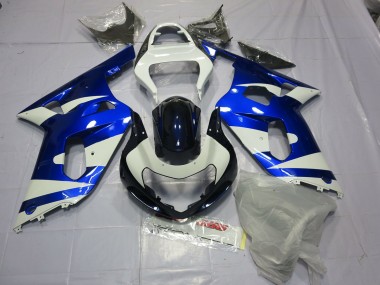 2001-2003 Bleu & Blanc Suzuki GSXR 600-750 Carénage Moto