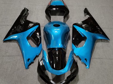 2001-2003 Bleu Clair Brillant & Noir Suzuki GSXR 600-750 Carénage Moto