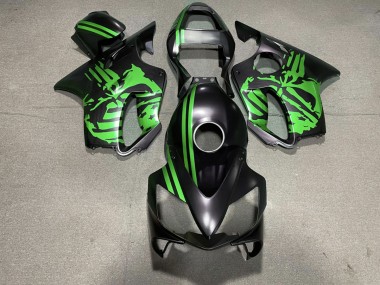 2001-2003 Crane Noir Mat & Vert Honda CBR600 F4i Carénage Moto