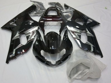 2001-2003 Noir Argent Suzuki GSXR 600-750 Carénage Moto