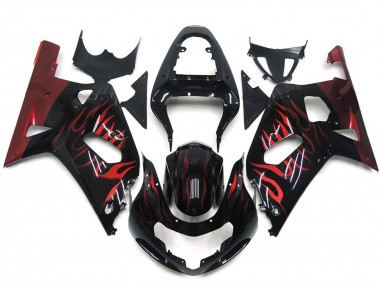2001-2003 Rosso Vibrante Fiamma Suzuki GSXR 600-750 Carénage Moto