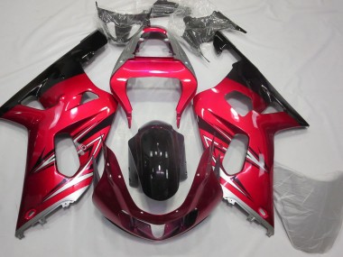 2001-2003 Rouge & Argent Suzuki GSXR 600-750 Carénage Moto