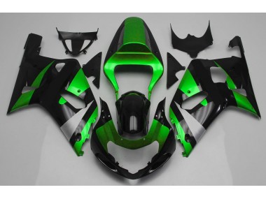 2001-2003 Vert Brillant & Noir Suzuki GSXR 600-750 Carénage Moto