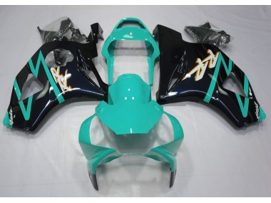 2002-2003 Noir Brillant & Cyan Honda CBR954RR Carénage Moto