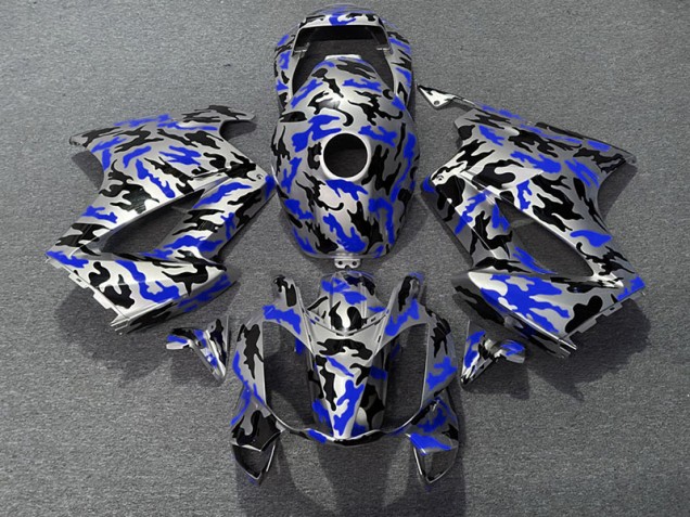 2002-2012 Bleu Camouflage Honda VFR800 Carénage Moto 2002-2012 Bleu Camouflage Honda VFR800 Carénage Moto