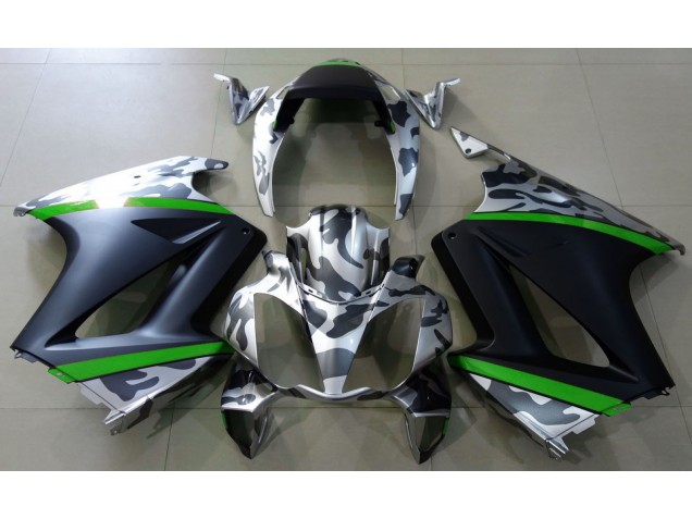 2002-2012 Gris Camouflage & Vert Honda VFR800 Carénage Moto 2002-2012 Gris Camouflage & Vert Honda VFR800 Carénage Moto