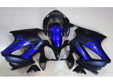 2002-2012 Noir Mat & Bleu Honda VFR800 Carénage Moto