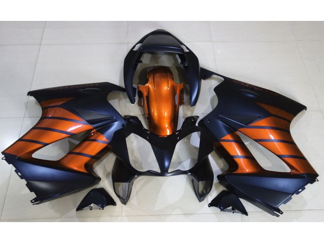 2002-2012 Noir Mat & Orange Honda VFR800 Carénage Moto 2002-2012 Noir Mat & Orange Honda VFR800 Carénage Moto