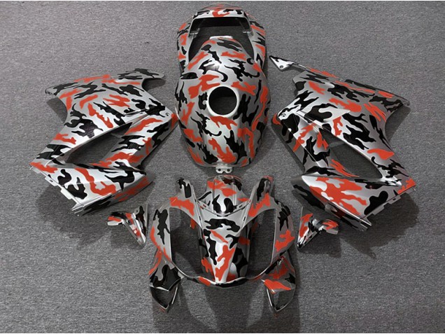 2002-2012 Rouge Camouflage Honda VFR800 Carénage Moto