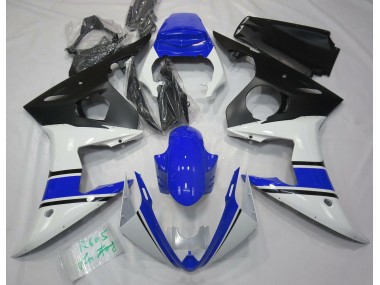 2003-2004 Blanc Brillant & Bleu Yamaha R6 Carénage Moto