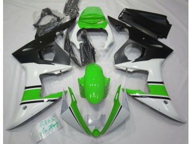 2003-2004 Blanc Brillant & Vert Yamaha R6 Carénage Moto