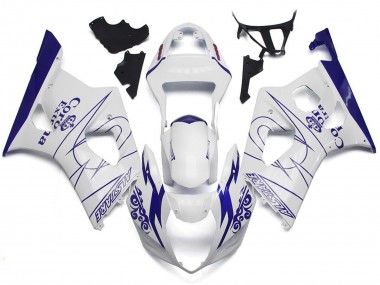 2003-2004 Blanc Corona Style Personnalisé Suzuki GSXR 1000 Carénage Moto