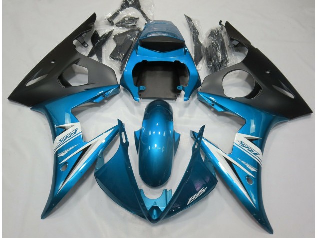 2003-2004 Bleu Clair & Blanc Yamaha R6 Carénage Moto 2003-2004 Bleu Clair & Blanc Yamaha R6 Carénage Moto