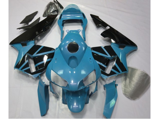 2003-2004 Bleu Clair & Noir Brillant Honda CBR600RR Carénage Moto 2003-2004 Bleu Clair & Noir Brillant Honda CBR600RR Carénage Moto