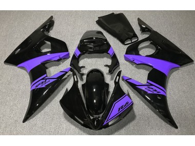 2003-2004 Noir Brillant & Violet Yamaha R6 Carénage Moto