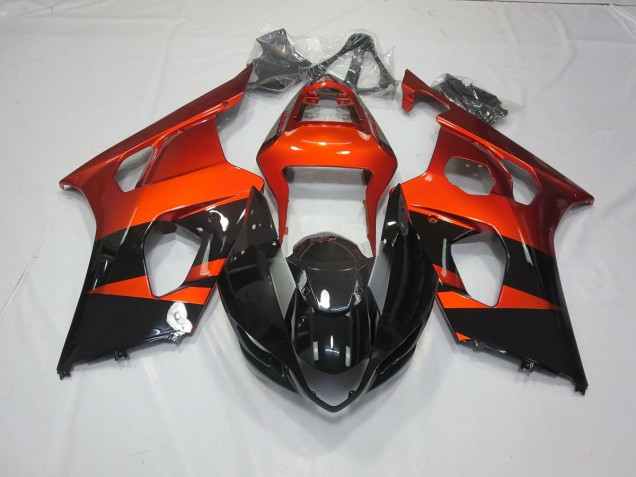 2003-2004 Orange Brûlé & Noir Suzuki GSXR 1000 Carénage Moto 2003-2004 Orange Brûlé & Noir Suzuki GSXR 1000 Carénage Moto