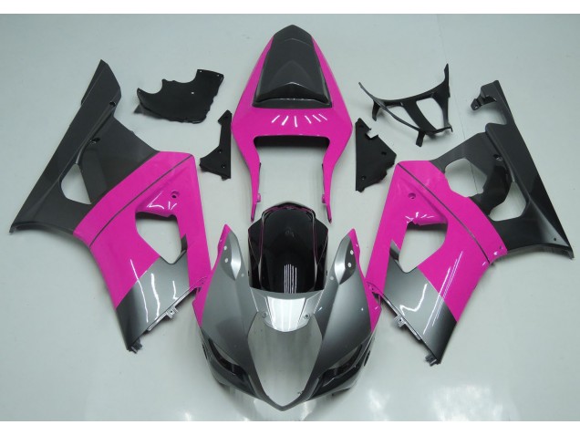 2003-2004 Rose Argenté & Noir Suzuki GSXR 1000 Carénage Moto 2003-2004 Rose Argenté & Noir Suzuki GSXR 1000 Carénage Moto
