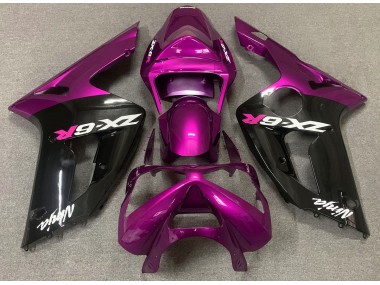 2003-2004 Rose Brillant & Noir Kawasaki ZX6R Carénage Moto