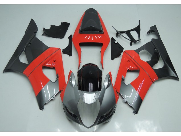 2003-2004 Rouge Argent & Noir Suzuki GSXR 1000 Carénage Moto 2003-2004 Rouge Argent & Noir Suzuki GSXR 1000 Carénage Moto