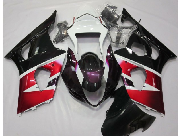 2003-2004 Rouge Brillant & Blanc Suzuki GSXR 1000 Carénage Moto 2003-2004 Rouge Brillant & Blanc Suzuki GSXR 1000 Carénage Moto