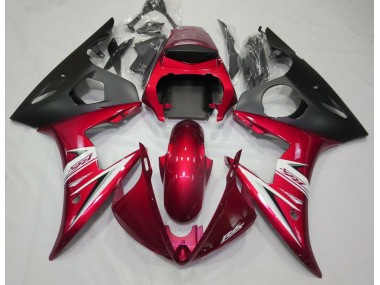 2003-2004 Rouge Brillant & Blanc Yamaha R6 Carénage Moto