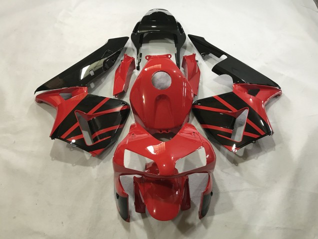 2003-2004 Rouge Brillant / Noir Honda CBR600RR Carénage Moto 2003-2004 Rouge Brillant / Noir Honda CBR600RR Carénage Moto