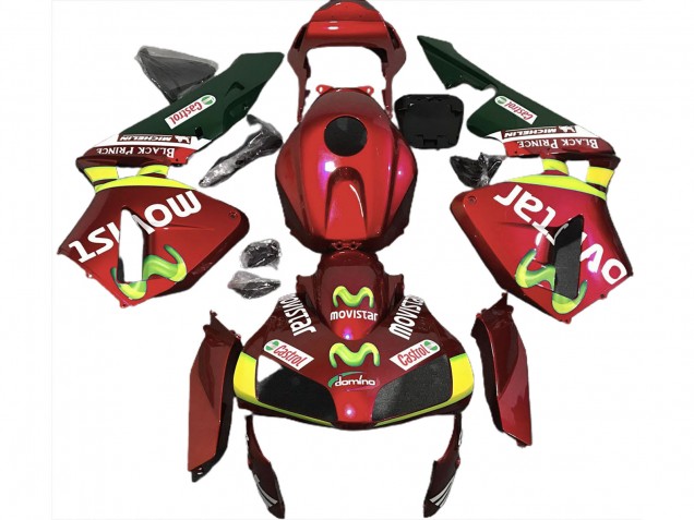 2003-2004 Rouge Profond Movistar Honda CBR600RR Carénage Moto 2003-2004 Rouge Profond Movistar Honda CBR600RR Carénage Moto
