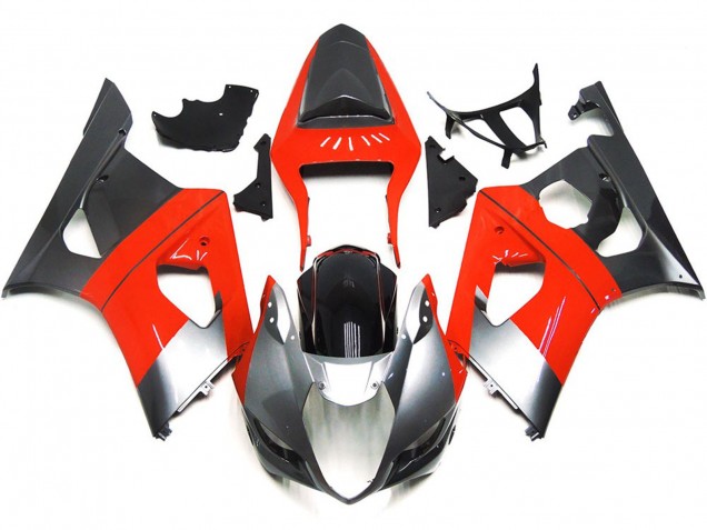 2003-2004 Rouge Uni & Argent Suzuki GSXR 1000 Carénage Moto 2003-2004 Rouge Uni & Argent Suzuki GSXR 1000 Carénage Moto