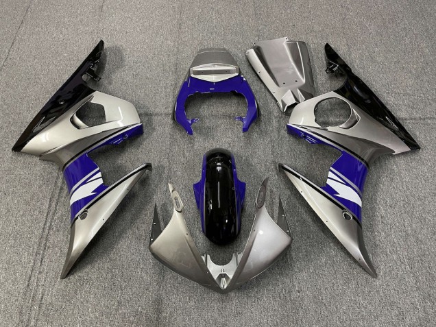 2003-2004 Style Argent & Violet Yamaha R6 Carénage Moto 2003-2004 Style Argent & Violet Yamaha R6 Carénage Moto