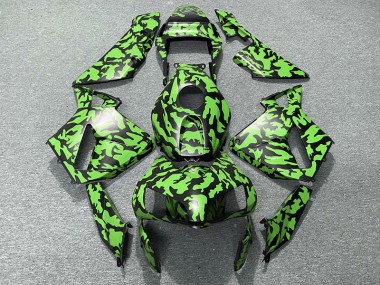2003-2004 Vert Camouflage Honda CBR600RR Carénage Moto